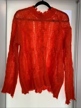 Acne Studios Distressed Cable Knit Sweater